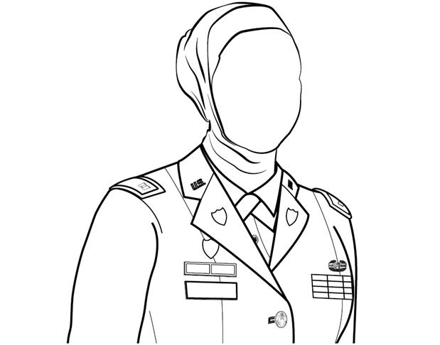 Figure 3-5 from AR 670-1: Hijab