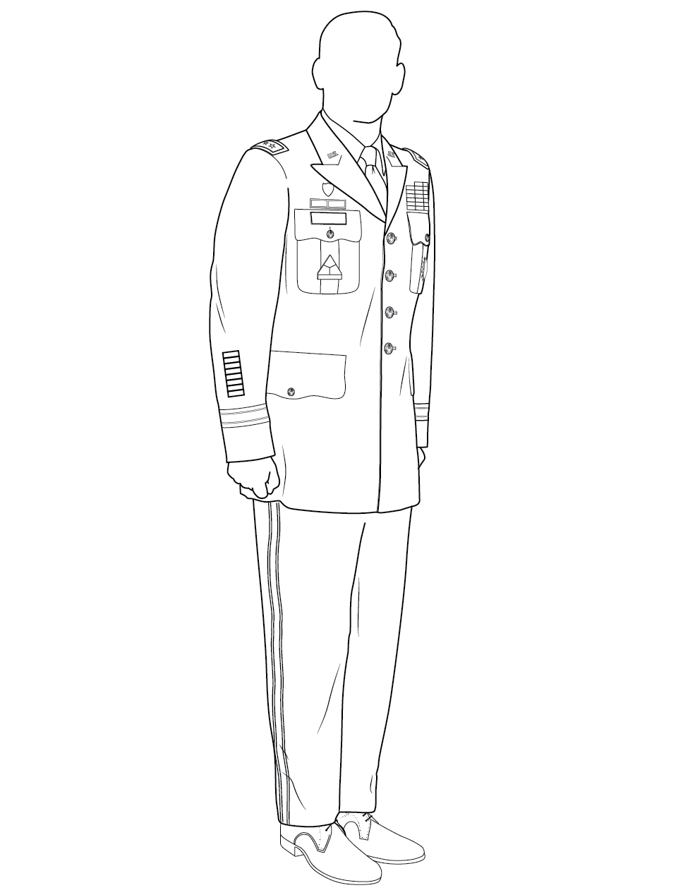 Figure 11-1 from DA PAM 670-1: Army service uniform, general officer, male