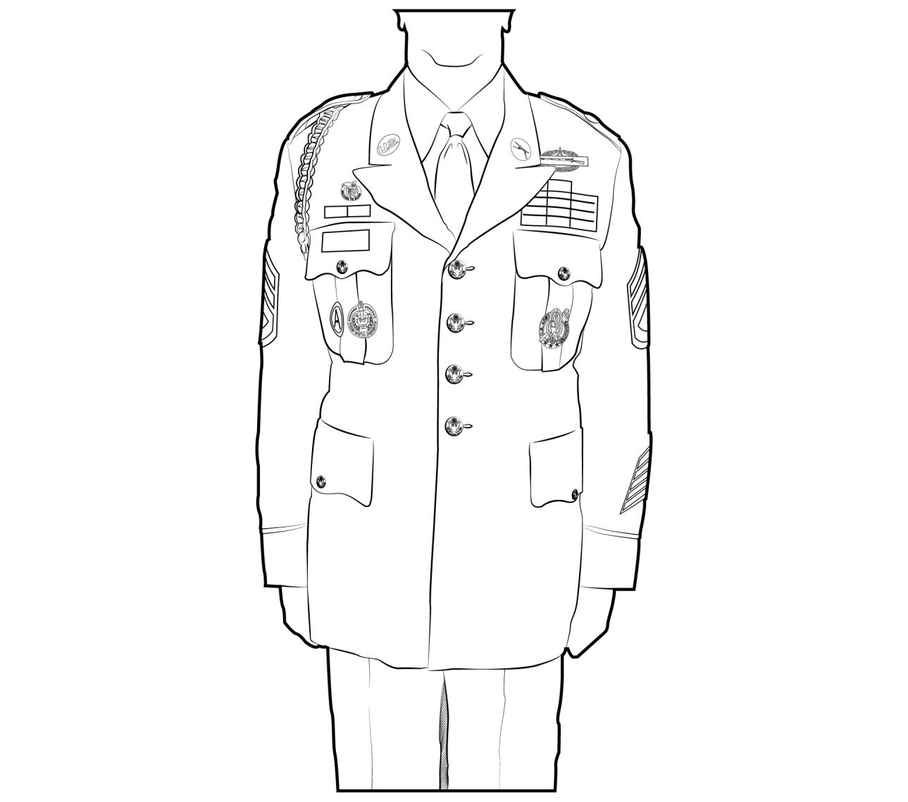 Figure 11-10 from DA PAM 670-1: Army service uniform dress variation, enlisted, male