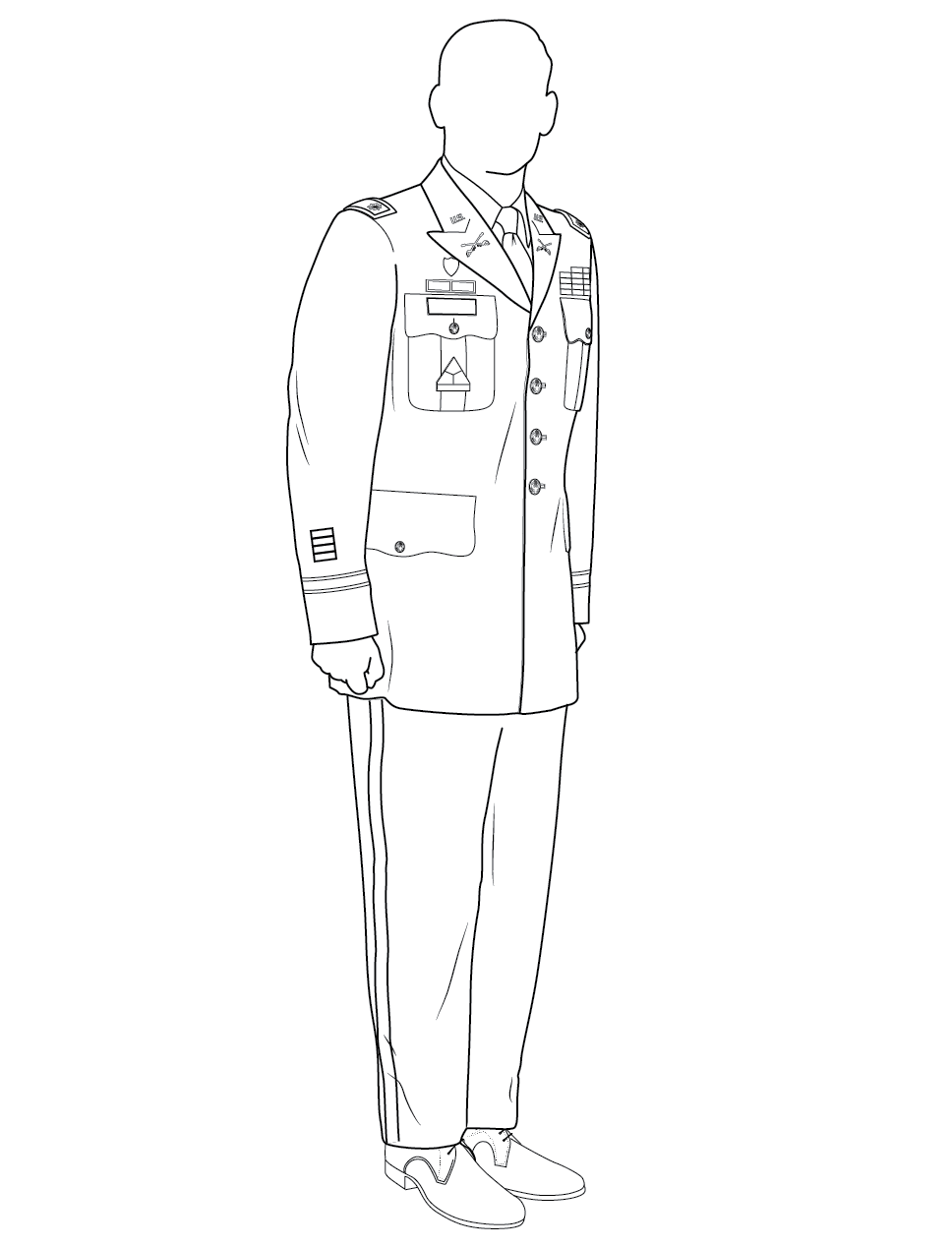 Figure 11-2 from DA PAM 670-1: Army service uniform, officer, male