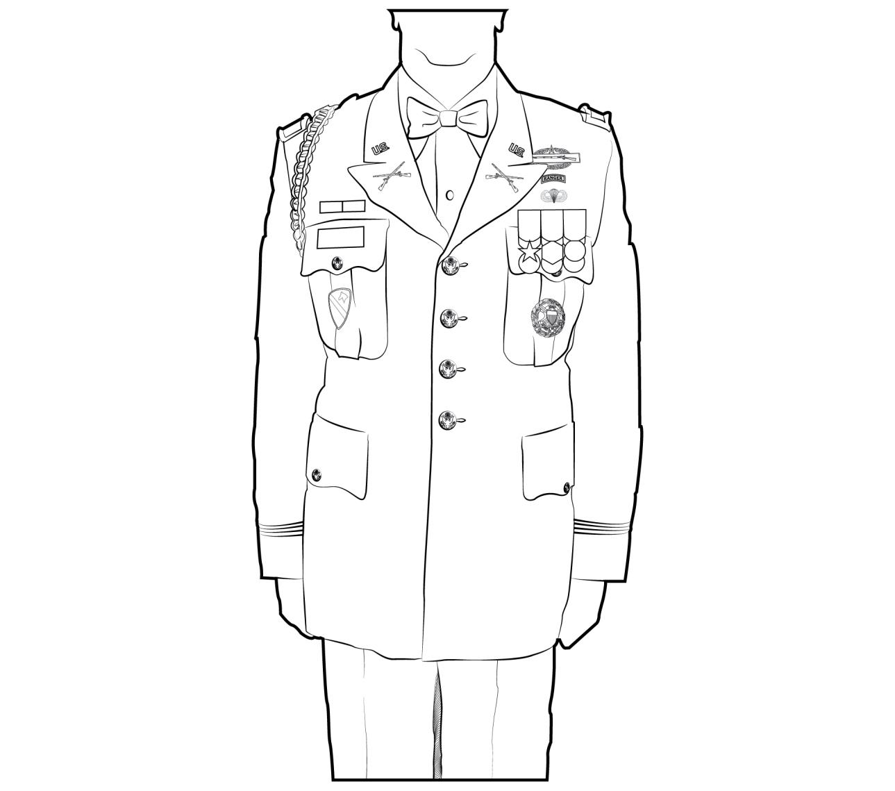 Figure 11-9 from DA PAM 670-1: Army service uniform dress variation, officer, male