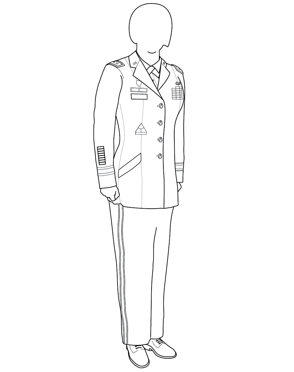 Figure 12-1 from DA PAM 670-1: Army service uniform, general officer, female