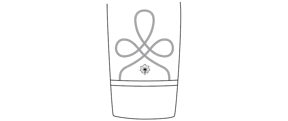 Figure 19-8 from DA PAM 670-1: Sleeve ornamentation, white mess, officer
