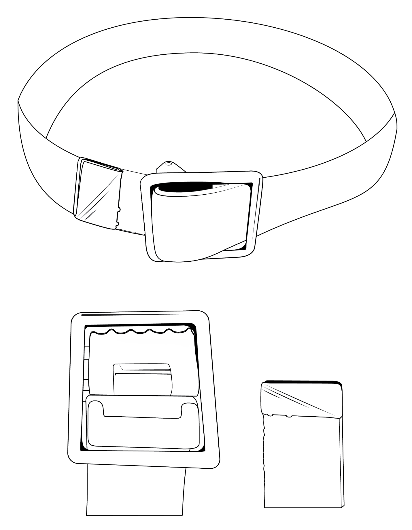 Figure 20-1 from DA PAM 670-1: Web waist belt and open face buckle