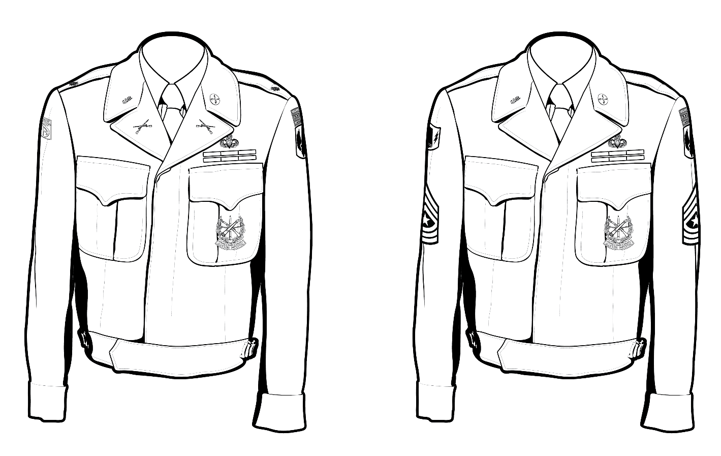Figure 20-12 from DA PAM 670-1: Eisenhower (Ike) jacket