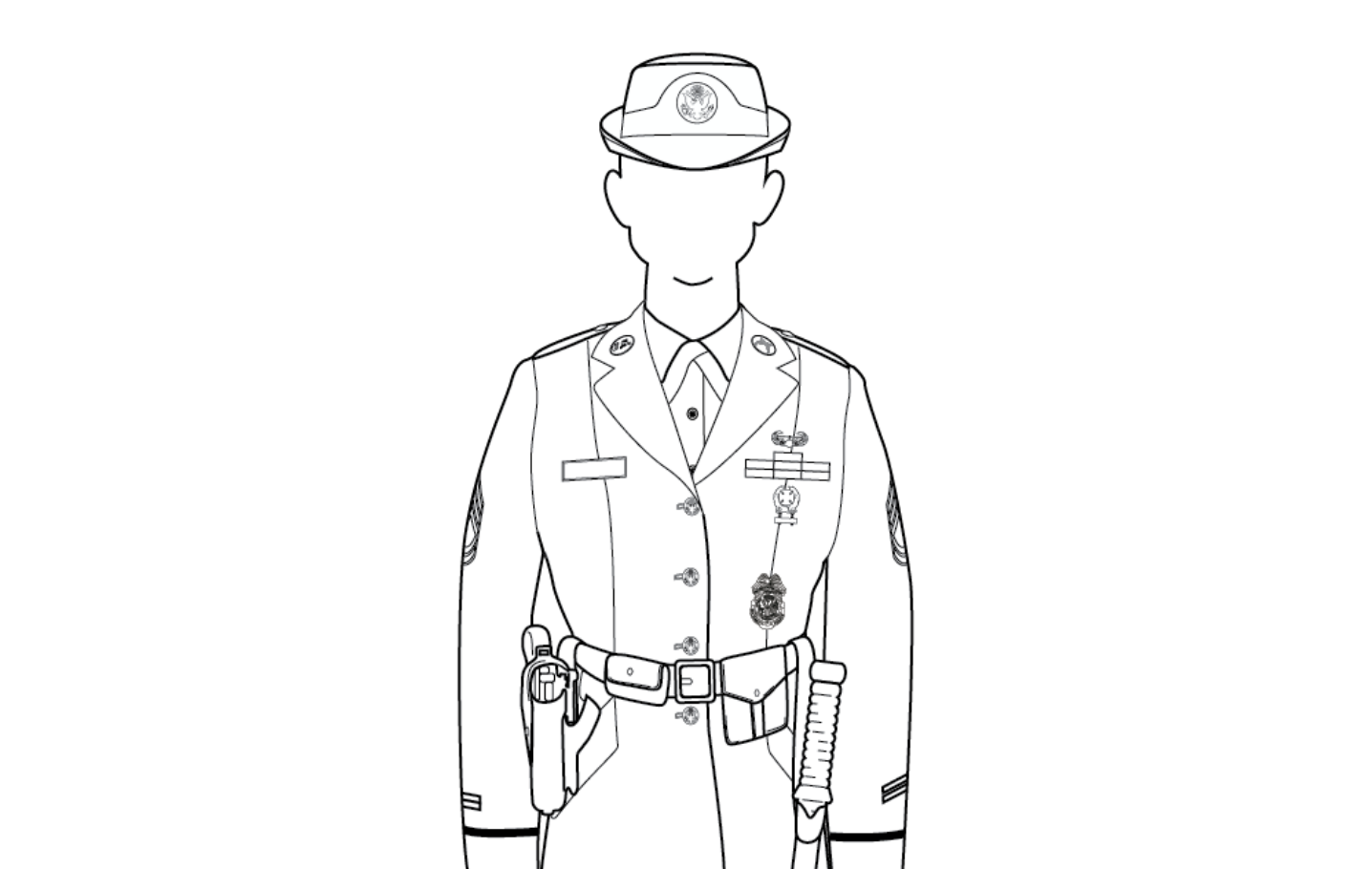 Figure 20-17 from DA PAM 670-1: Military police accessories, female