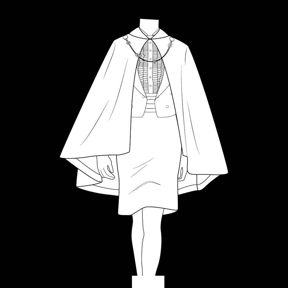 Figure 20-6 from DA PAM 670-1: Blue cape, female officer