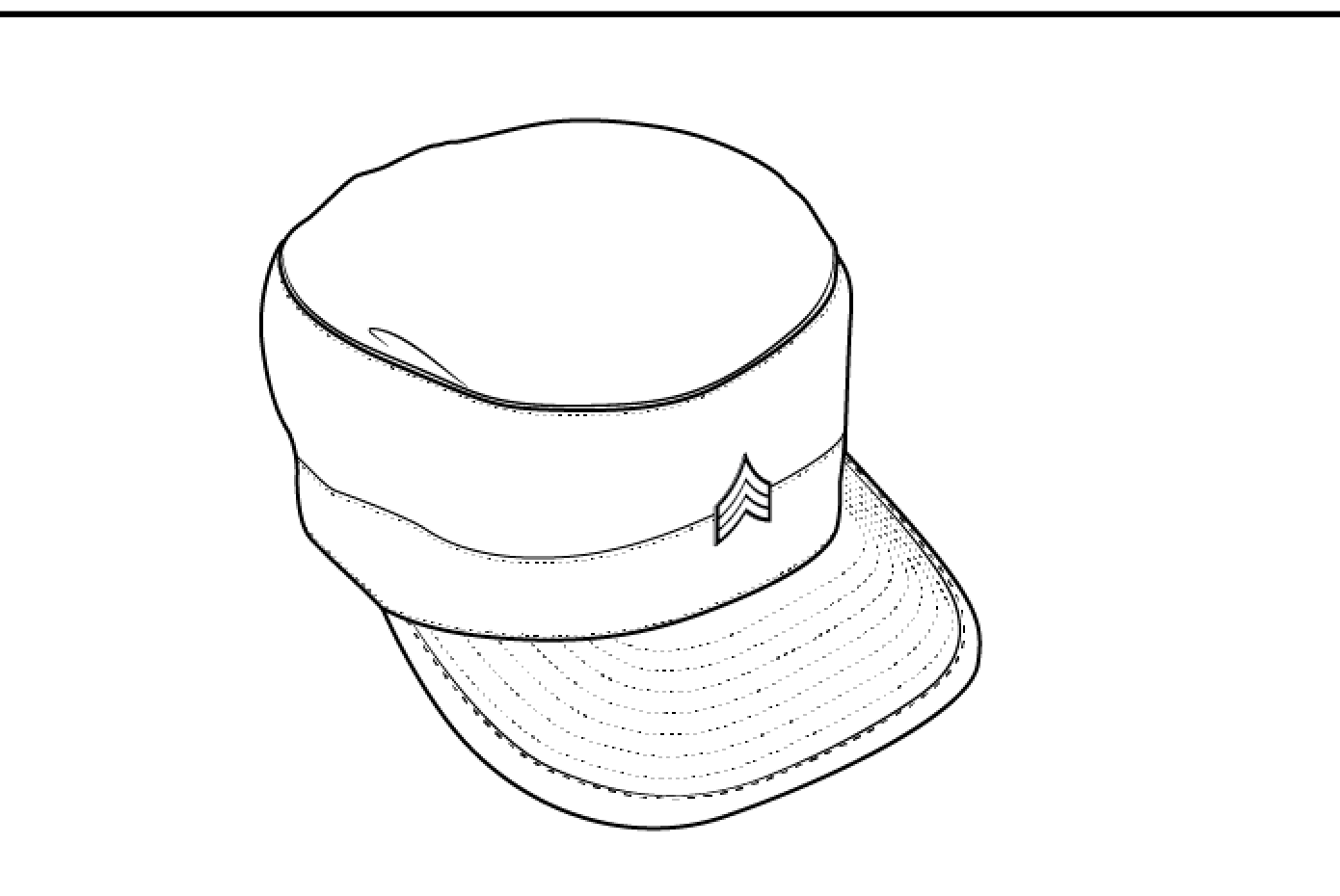 Figure 21-14 from DA PAM 670-1: Patrol cap insignia, enlisted