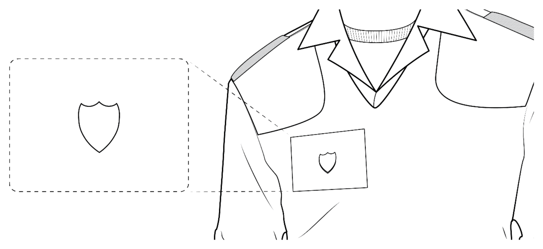 Figure 21-140 from DA PAM 670-1: Wearing distinctive unit insignia or regimental distinctive insignia on heritage green 564 pullover