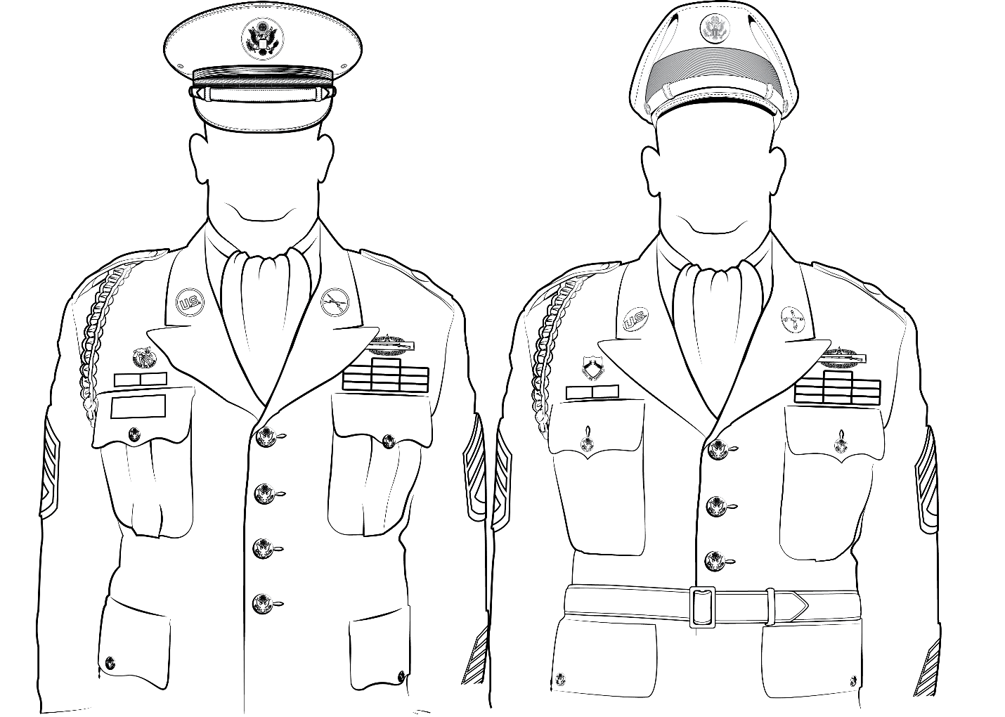 Figure 21-166 from DA PAM 670-1: Distinctive items authorized for infantry personnel