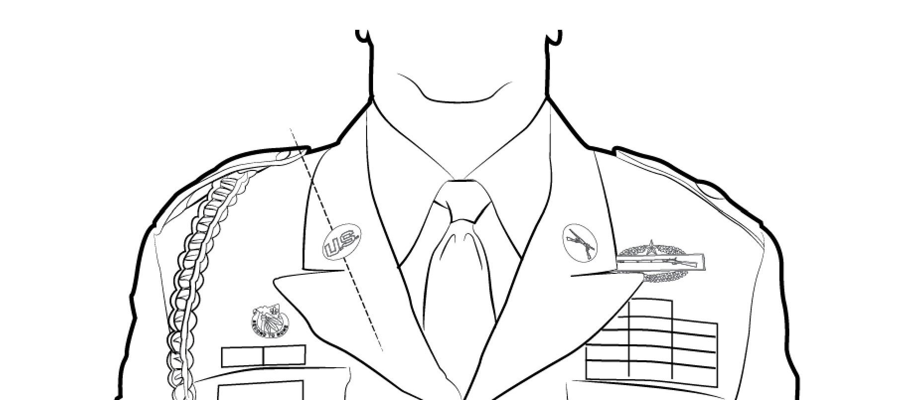 Figure 21-21 from DA PAM 670-1: Wearing U.S. insignia, enlisted, male