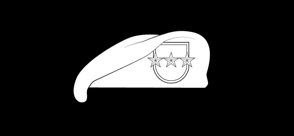 Figure 21-29 from DA PAM 670-1: Insignia of grade on beret, general officers