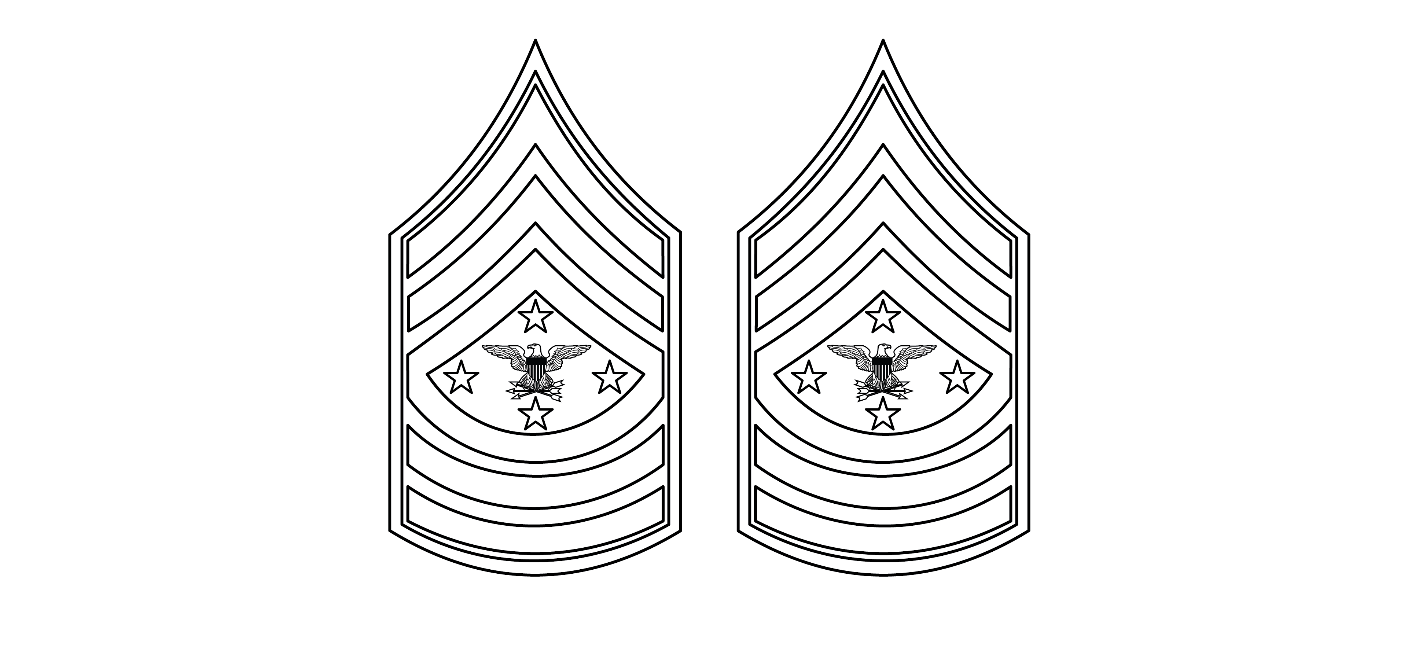 Figure 21-42 from DA PAM 670-1: Insignia of grade, Senior Enlisted Advisor to the Chairman of the Joint Chiefs of Staff