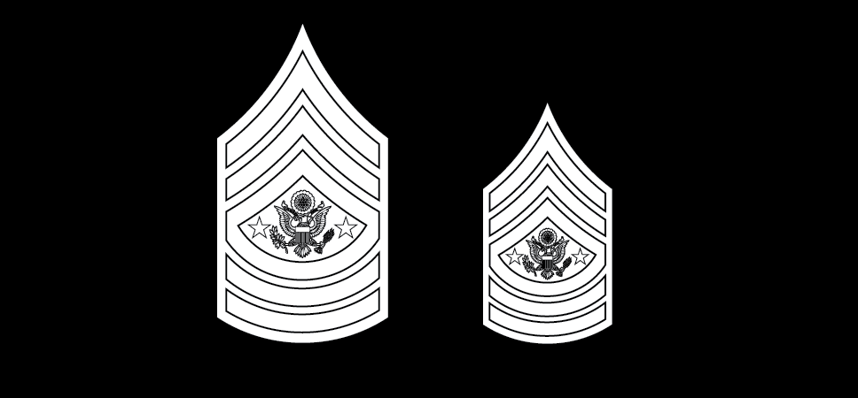 Figure 21-43 from DA PAM 670-1: Insignia of grade, Sergeant Major of the Army