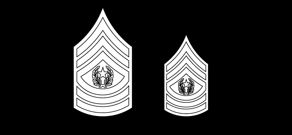 Figure 21-44 from DA PAM 670-1: Insignia of grade, command sergeant major