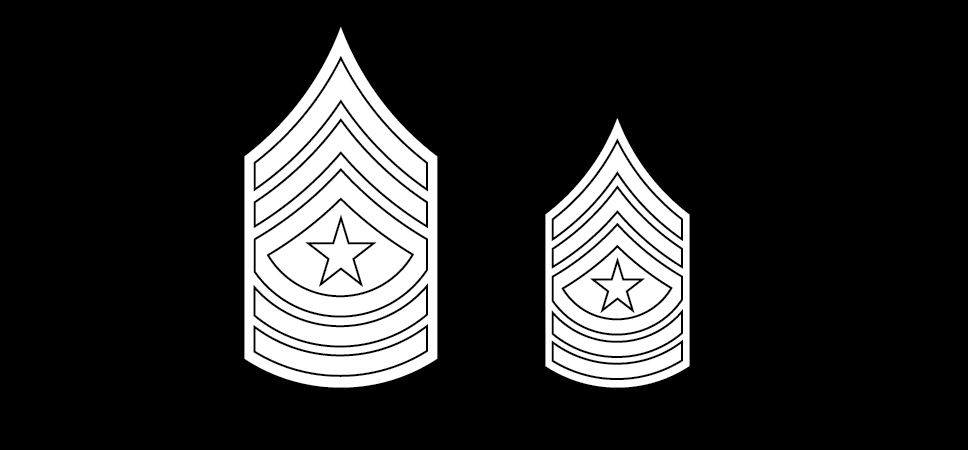 Figure 21-45 from DA PAM 670-1: Insignia of grade, sergeant major