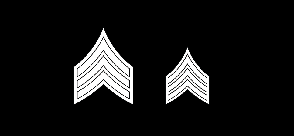 Figure 21-50 from DA PAM 670-1: Insignia of grade, sergeant