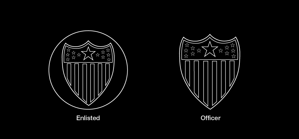 Figure 21-65 from DA PAM 670-1: Insignia of branch, Adjutant General’s Corps