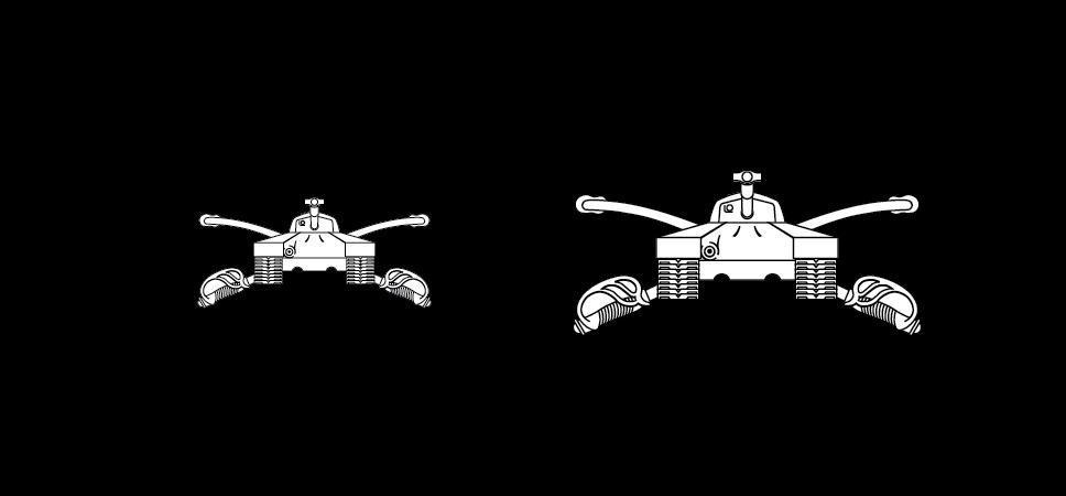 Figure 21-66 from DA PAM 670-1: Insignia of branch, Air Defense Artillery
