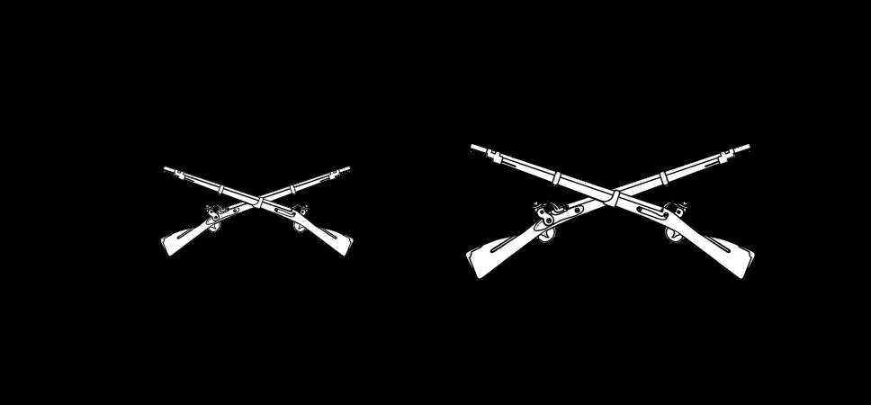 Figure 21-85 from DA PAM 670-1: Insignia of branch, Infantry