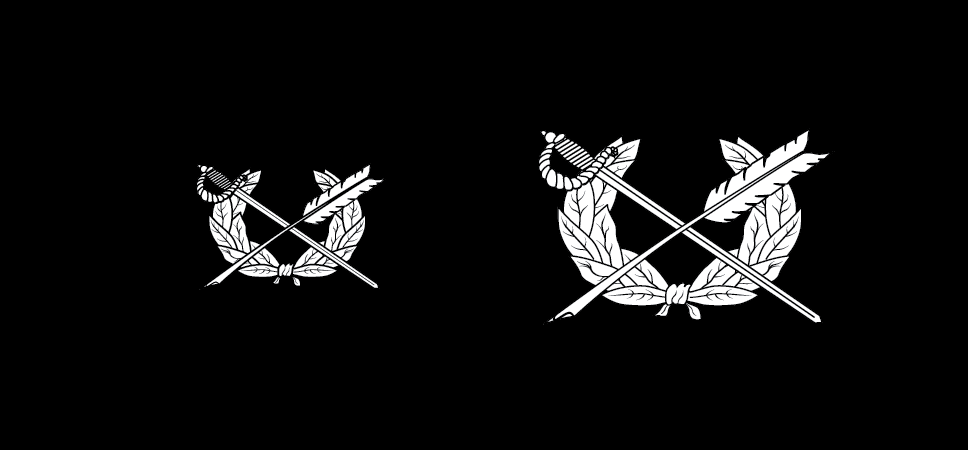 Figure 21-87 from DA PAM 670-1: Insignia of branch, Judge Advocate General’s Corps