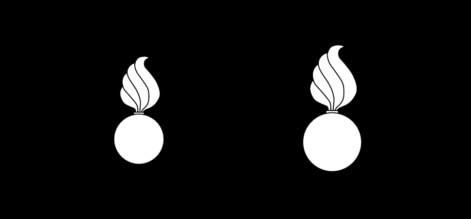 Figure 21-95 from DA PAM 670-1: Insignia of branch, Ordnance Corps