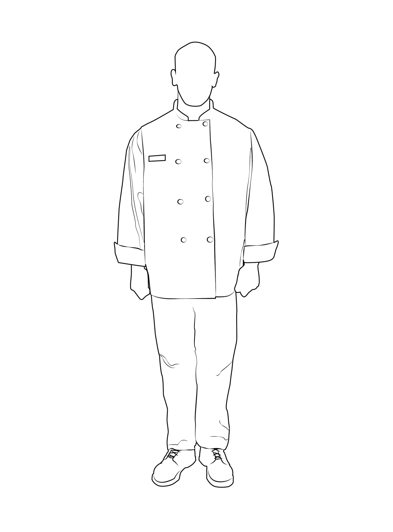 Figure 7-2 from DA PAM 670-1: Garrison culinary uniform, male—continued