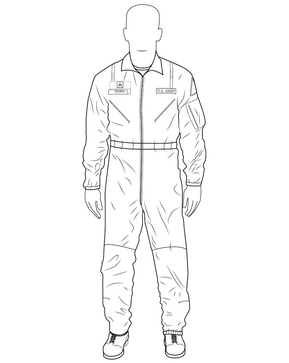 Figure 9-1 from DA PAM 670-1: Combat vehicle crewman uniform